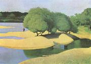 Felix  Vallotton Sandbanks on the Loire (mk09) oil on canvas